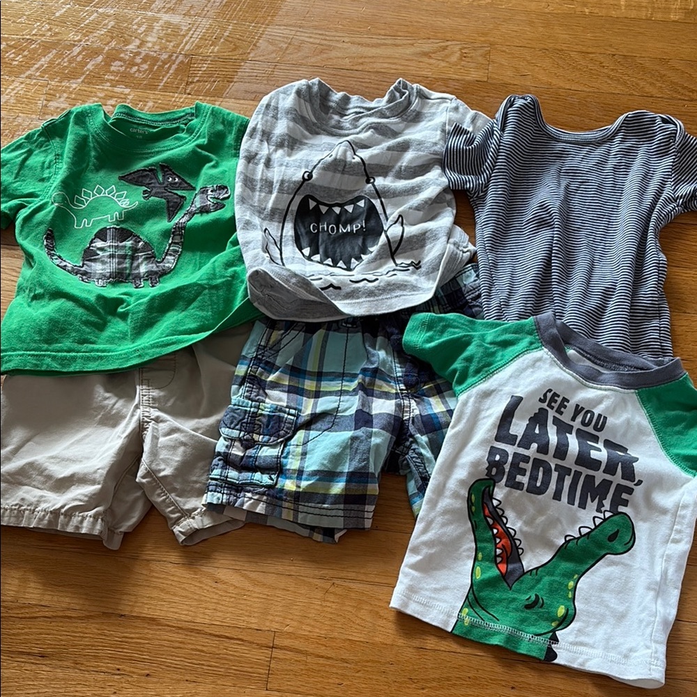Carter's Kids Bottoms in Beige and Plaid